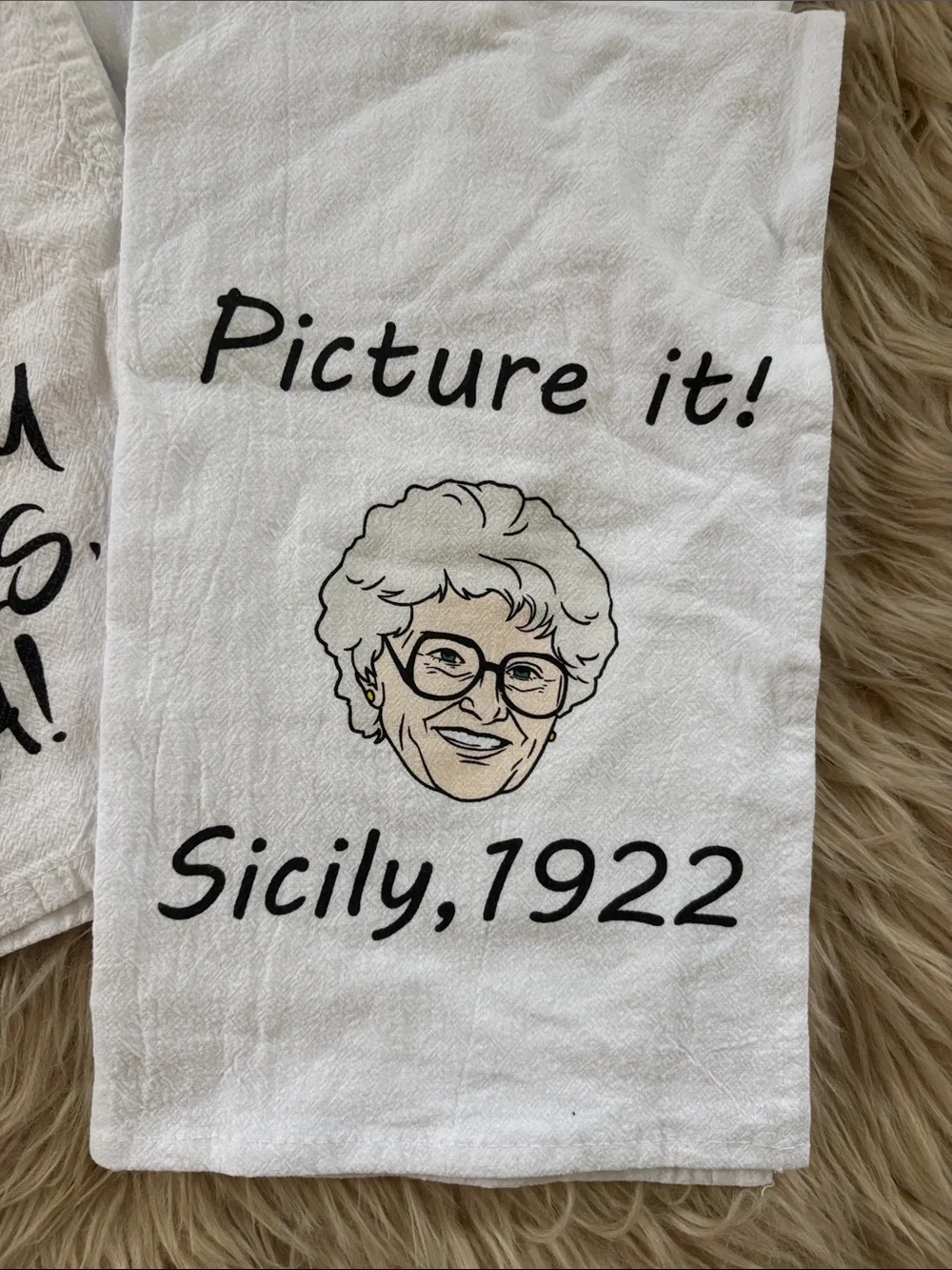 Classic White Golden Girls Decorative Kitchen Towels - Set of 4